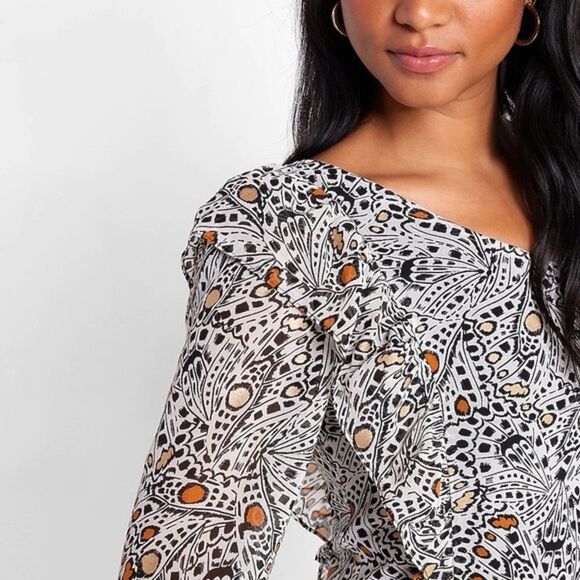 Express X Rachel Zoe Collaboration One Shoulder Gold Monarch Dress Size XL - Picture 2 of 11